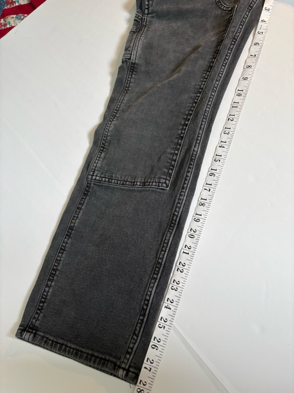 Old Navy Men's Washed Black Slim Straight Utility Jeans, Sz 30. - Picture 9 of 12